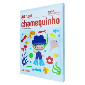 Papel A4 Azul Chamex 100 Folhas