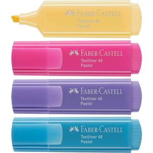 Kit Marca Texto Pastel Faber Castell com 4 unidades