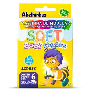 Massa de Modelar Soft Baby Colors Acrilex 6 peças