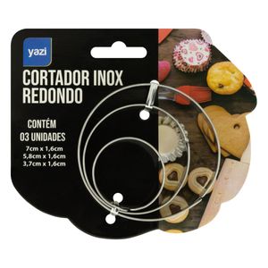 Conjunto de Cortadores Redondo Tuut em Inox 3 peças