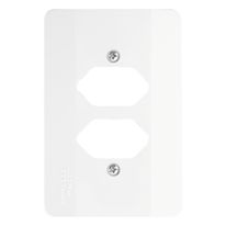 Placa Branca com 2 Postos para Tomada Mec-Tronic Millenium 4x2"