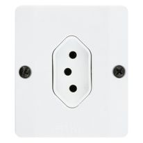 Tomada 2 Pinos + Terra Vertical Mec-Tronic 10A
