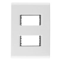 Placa Branca com 2 Postos Afastados Tramontina Liz 4x2"