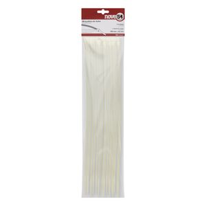 Abraçadeira de Nylon Branca Nove54 400mm x 4,8mm 100 unidades