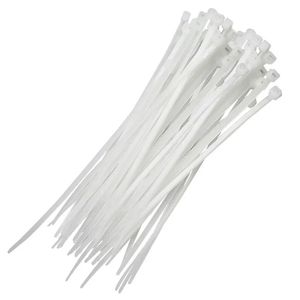 Abraçadeira de Nylon Branca Powner 180mm x 4,5mm 25 peças