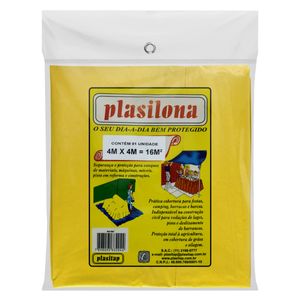 Lona Plástica Multiuso Plasitap Amarela 4m x 4m