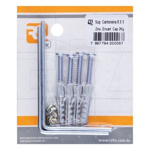 Suporte Cantoneira Rzfix 8cm x 5cm 2 unidades