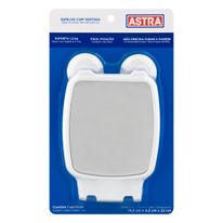 Espelho com Ventosas Branco Astra