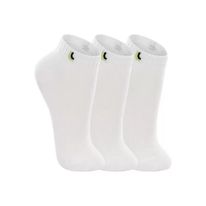 Meia Infantil Unissex Cano Curto Branca Lupo 3 pares