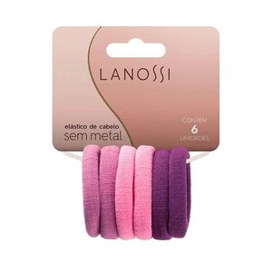 Conjunto de Elásticos para Cabelo Lanossi Violet 6 peças