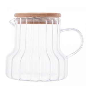 Jarra de Vidro Borossilicato com Tampa de Bambu Lyor Classic 500ml