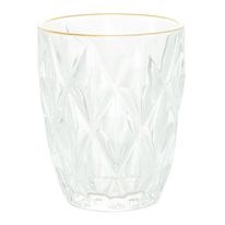 Copo de Vidro com Fio de Ouro Diamond Lyor 270ml