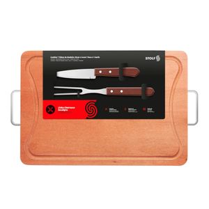 Kit Churrasco 35cm x 21cm Stolf com 3 peças