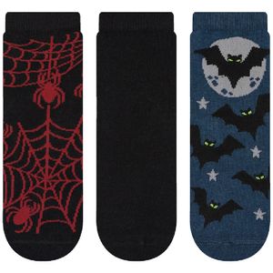 Meia Infantil Masculina Aranha Cia da Meia 31 a 34 3 pares