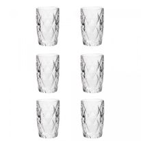 Conjunto de Copos de Vidro Diamond Lyor com 6 peças 350ml
