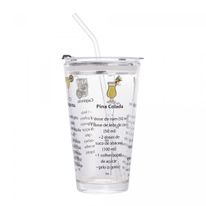 Copo de Vidro para Drink com Canudo Lyor 450ml