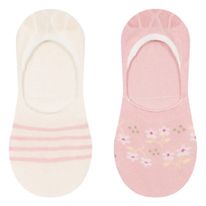Meia Feminina Sapatilha Rosa Cia da Meia 34 a 39 2 pares
