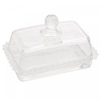 Manteigueira de Cirstal Pearl Wolff 17cm x 10cm x 10cm