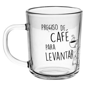 Conjunto de Canecas de Vidro Café para Levantar Lyor 2 peças 220ml