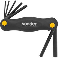 Jogo de Chave Allen Vonder 2mm a 8mm com 7 peças
