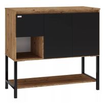 Gabinete para Banheiro com Pé Fabribam Apollo Antiqua com Preto 90cm