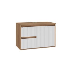 Gabinete para Banheiro Suspenso Fabribam Clarice Catedral com Branco 78cm