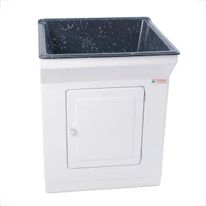 Balcão de Fibra com Tanque Fiberblu 40 Litros Preto