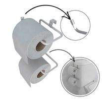 Suporte Duplo de Papel Higiênico para Caixa Aclopada Stolf Branco