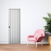 Porta Sanfonada de Pvc Cinza Plasbil 80cm x 2,10m