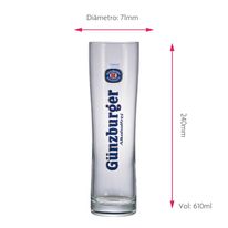 Copo de Vidro para Cerveja  Ruvolo Gunzburger 610ml