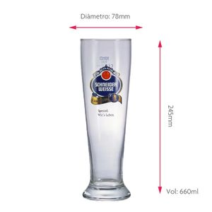 Copo de Vidro para CervRuvolo Schneider Weisse 660ml