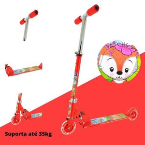 Patinete Dobrável com 2 rodas Zippy Toys Clássico Vermelho