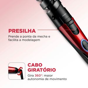 Modelador de Cachos Spiral Infinity Mondial Vermelho 30W Bivolt