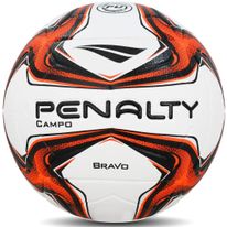Bola de Futebol de Campo Bravo Penalty XXIV Branca e Laranja