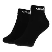 Meia Unissex Cano Médio Preta Adidas G 3 pares