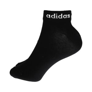 Kit Meia Adulto Cano Médio Adidas Preta com 3 pares