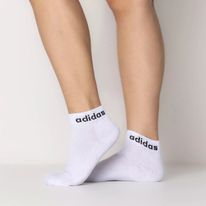 Meia Unissex Cano Médio Branca Adidas G 3 pares