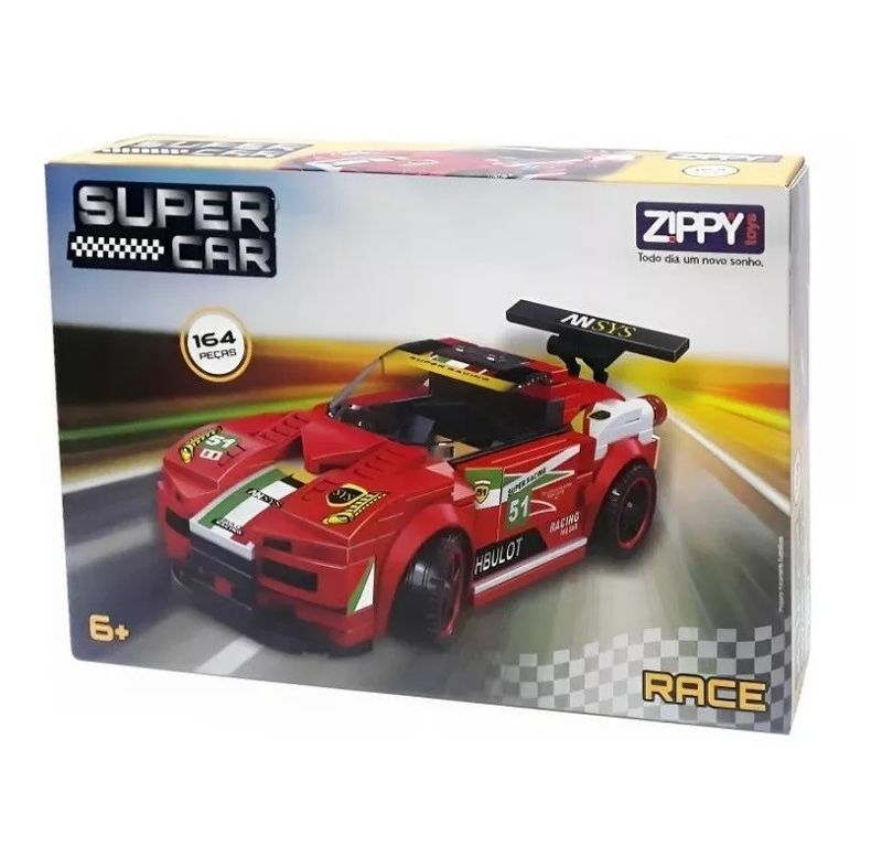 Blocos-de-Montar-CAar-Race-Zippy-Toys-Vermelho-com-164-pecas-Blocos-de-Montar-Car-Race-Zippy-Toys-Vermelho-com-164-pecas-150610