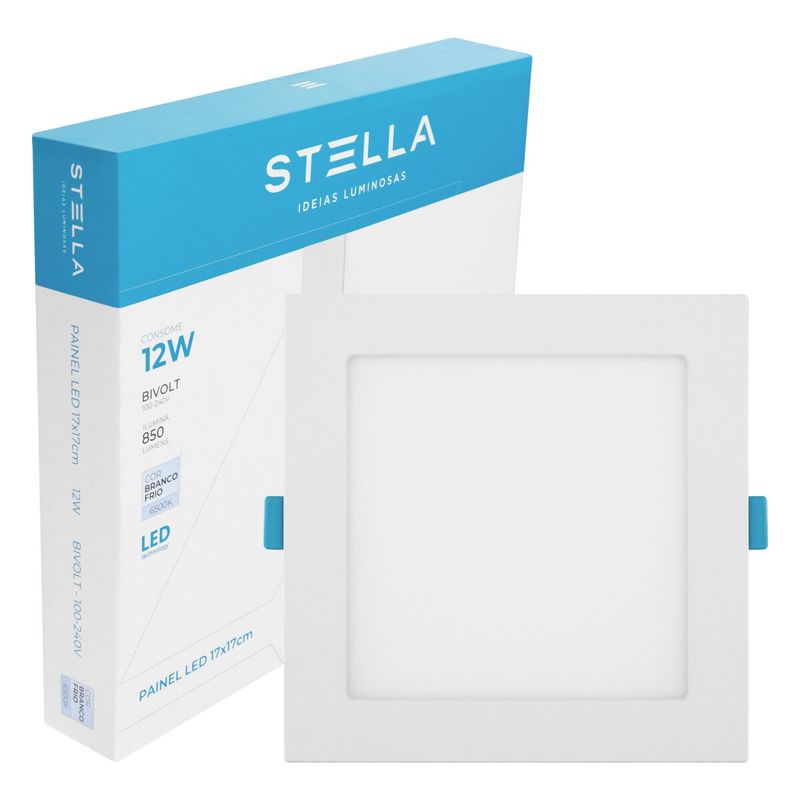 Painel-Led-de-Embutir-Branco-Quadrado-Stella-12W-6500K-Bivolt-100527