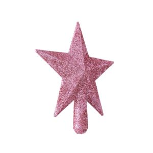 Ponteira Estrela Rosé com Glitter Powner 12cm