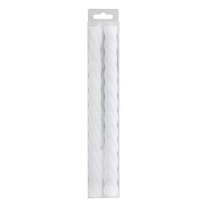 Conjunto de Vela Torcida Powner Branca 26cm com 2 peças