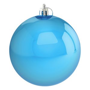 Bola de Natal Brilhante Azul Piscina Powner 9cm