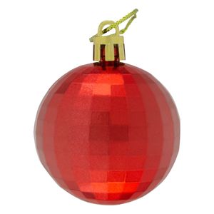 Bola de Natal Facetada Vermelha Powner 5cm