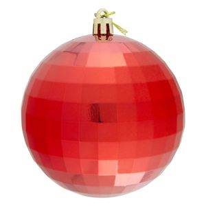 Bola de Natal Facetada Vermelha Powner 9cm