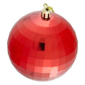 Bola de Natal Facetada Vermelha Powner 9cm