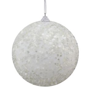 Bola de Natal Glow Branca Powner 12cm