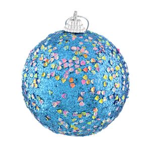 Bola de Natal Shine Azul Powner 8cm