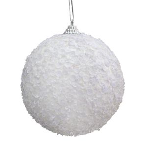 Bola de Natal Sugar Mix Branca Powner 10cm