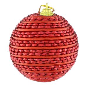 Bola de Natal Unique Vermelha Powner 8cm