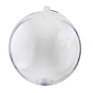 Bola de Natal Acrílica Transparente Powner 8cm